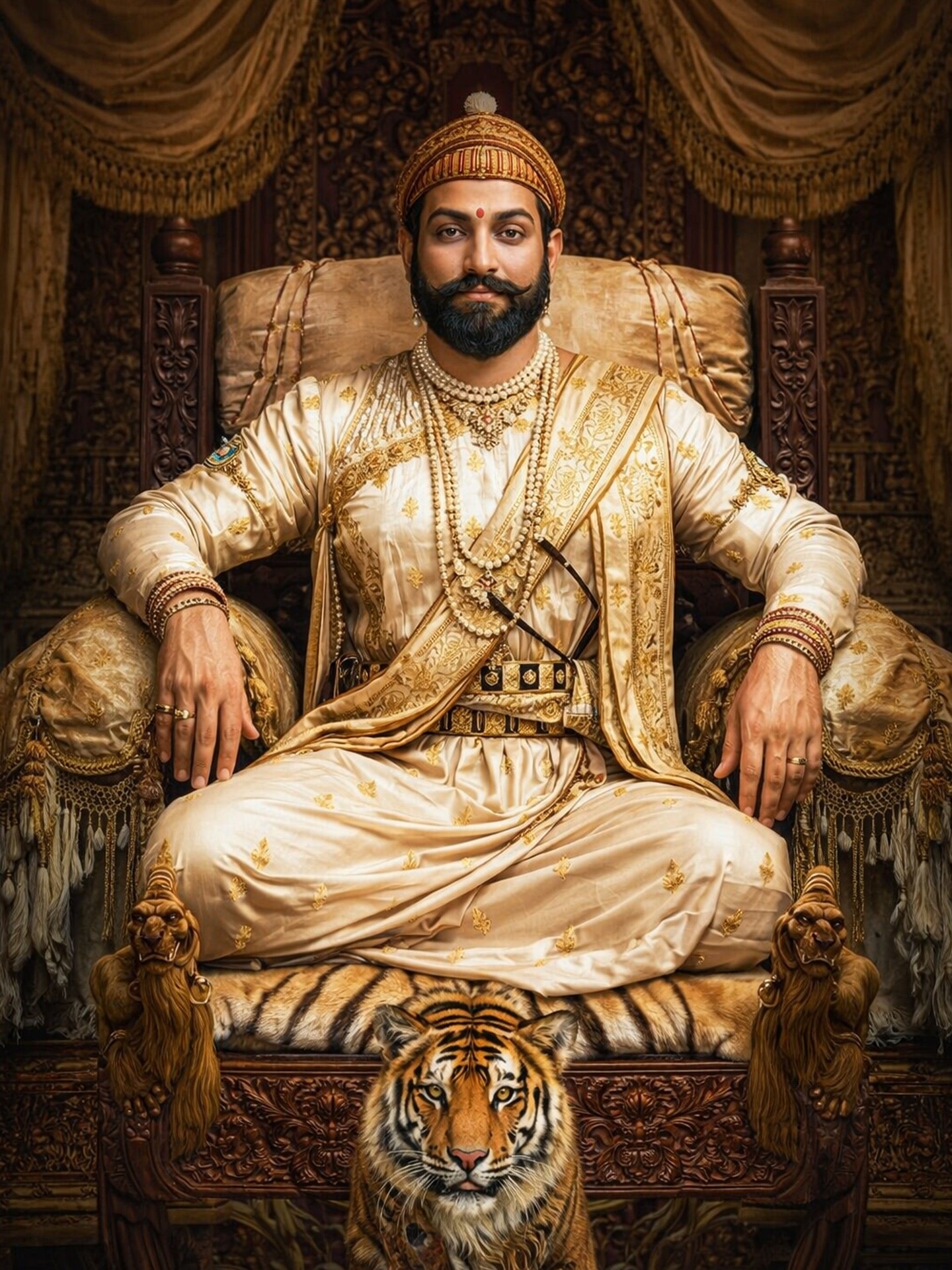 Chhatrapati Shivaji Maharaj Metal Poster | Premium Matte Steel Wall Art | Made in India