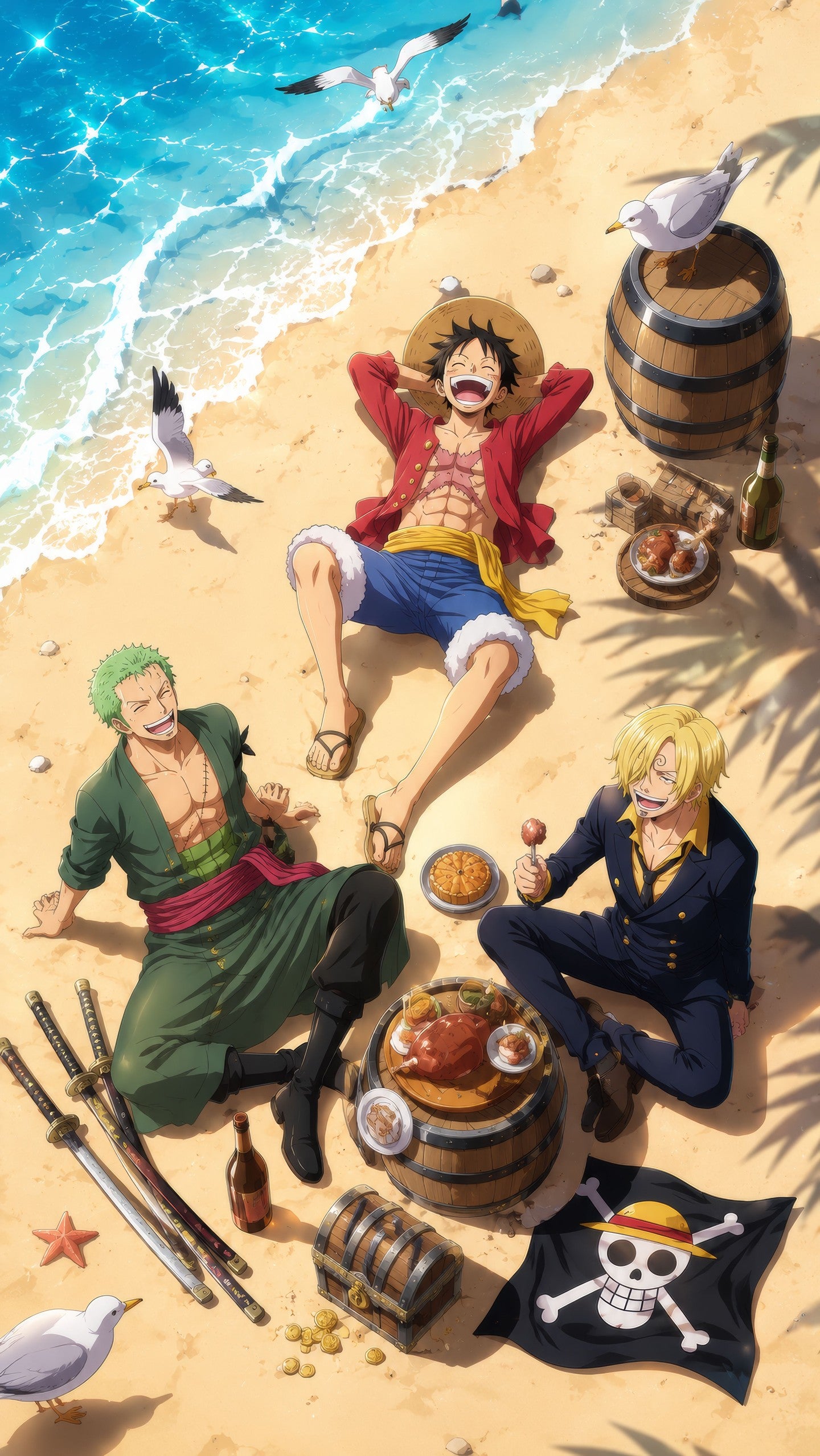 Luffy & Straw Hat Crew Premium Metal Poster