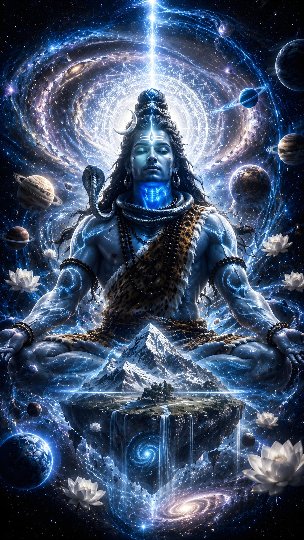 Lord Shiva Metal Poster | Divine Mahadev Wall Art | Premium Metal Wall Decor | Made in India