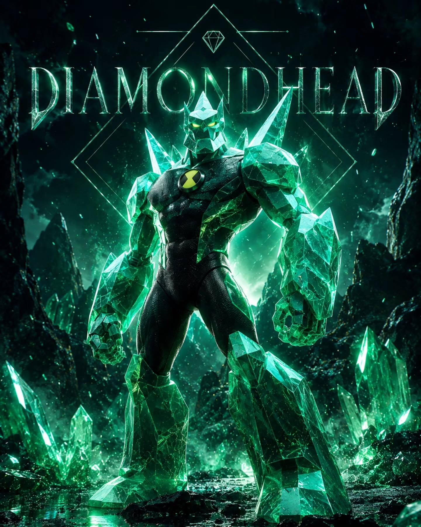 Title  Diamondhead Premium Metal Poster | Ben 10 Wall Art
