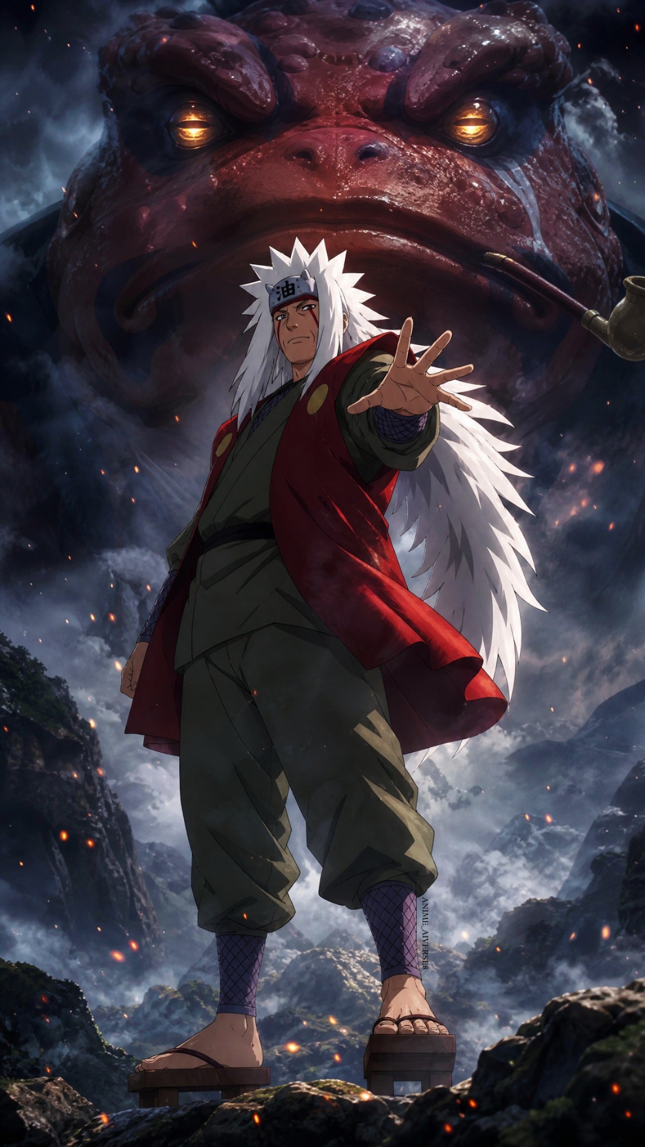 Jiraiya Sensei Premium Metal Wall Poster