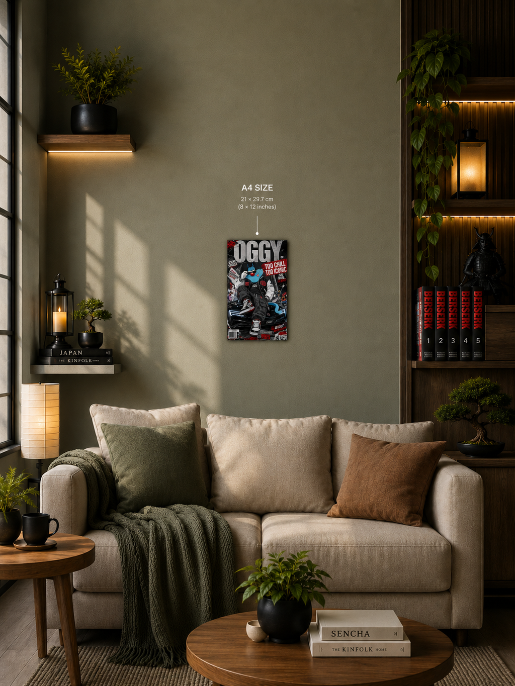 Oggy Premium Metal Poster | Oggy and the Cockroaches Inspired Wall Art