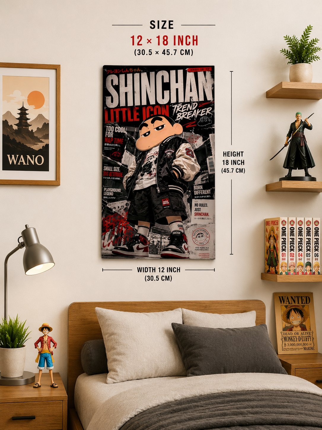 Shin Chan Premium Metal Poster | Crayon Shin-chan Inspired Wall Art