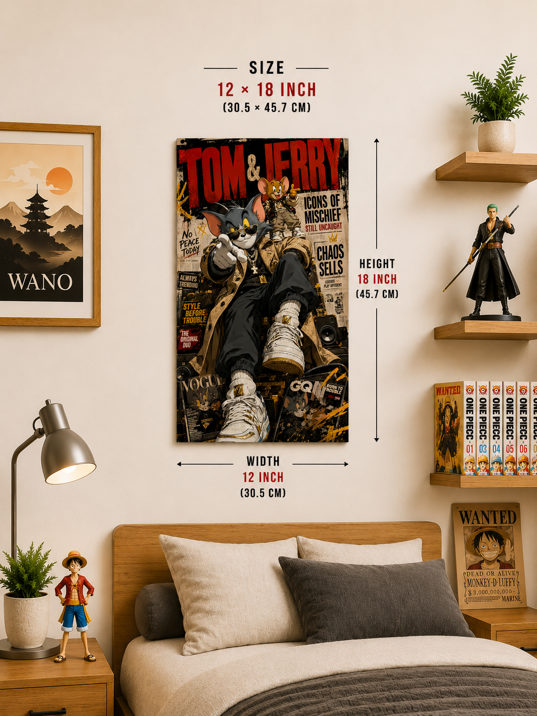 Tom and Jerry Premium Metal Poster | Classic Cartoon Wall Art