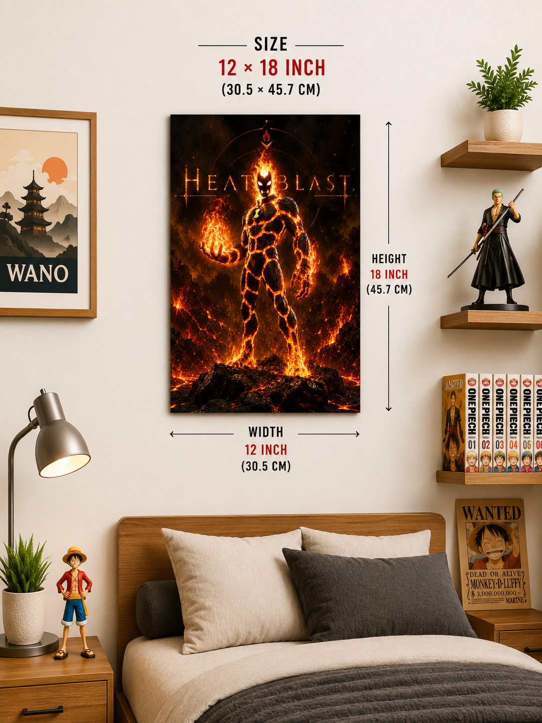 Heatblast Premium Metal Poster | Ben 10 Wall Art