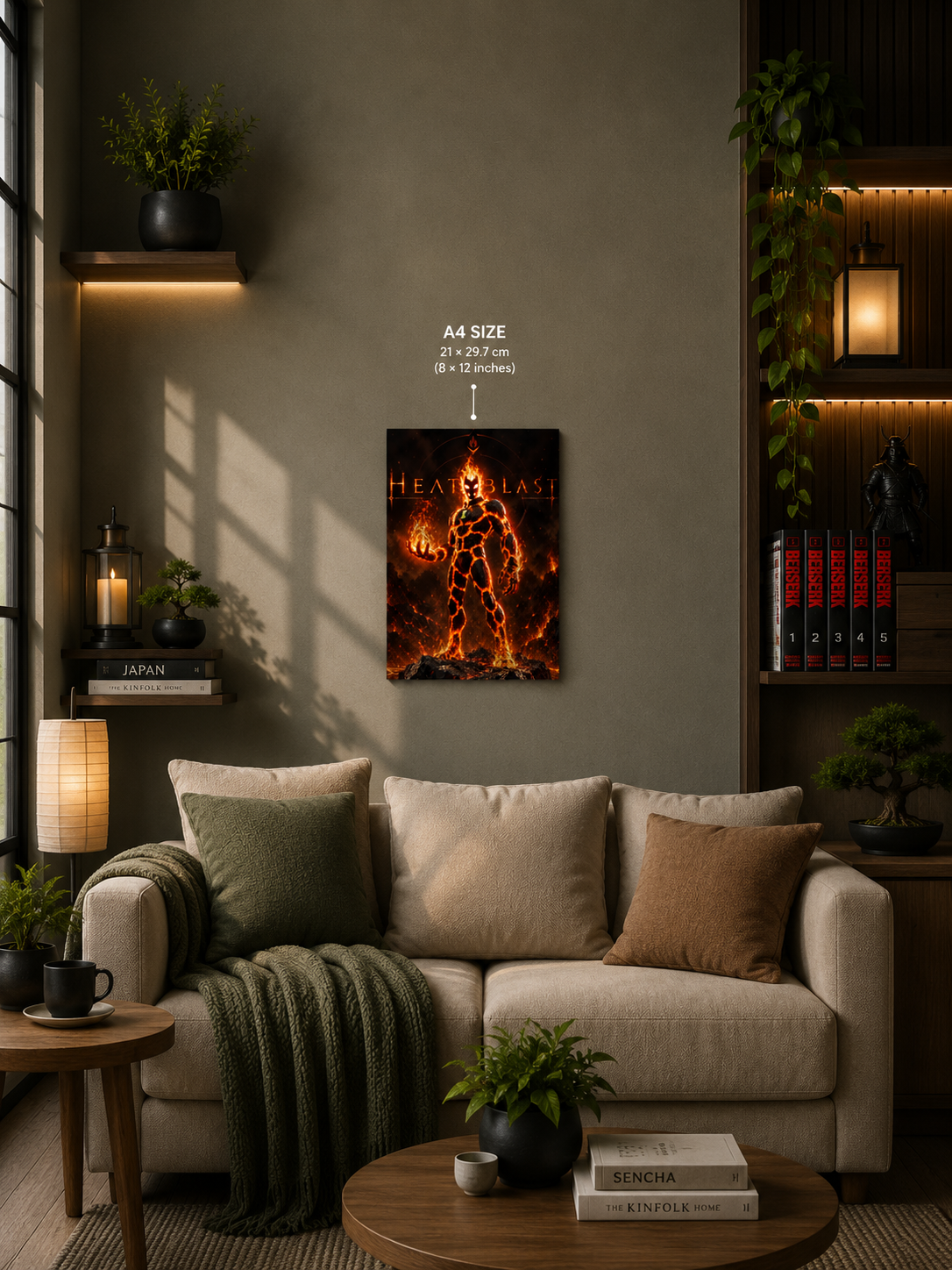 Heatblast Premium Metal Poster | Ben 10 Wall Art