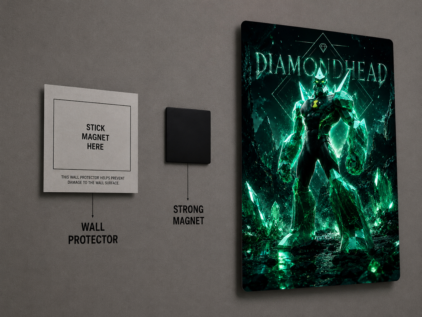 Title  Diamondhead Premium Metal Poster | Ben 10 Wall Art