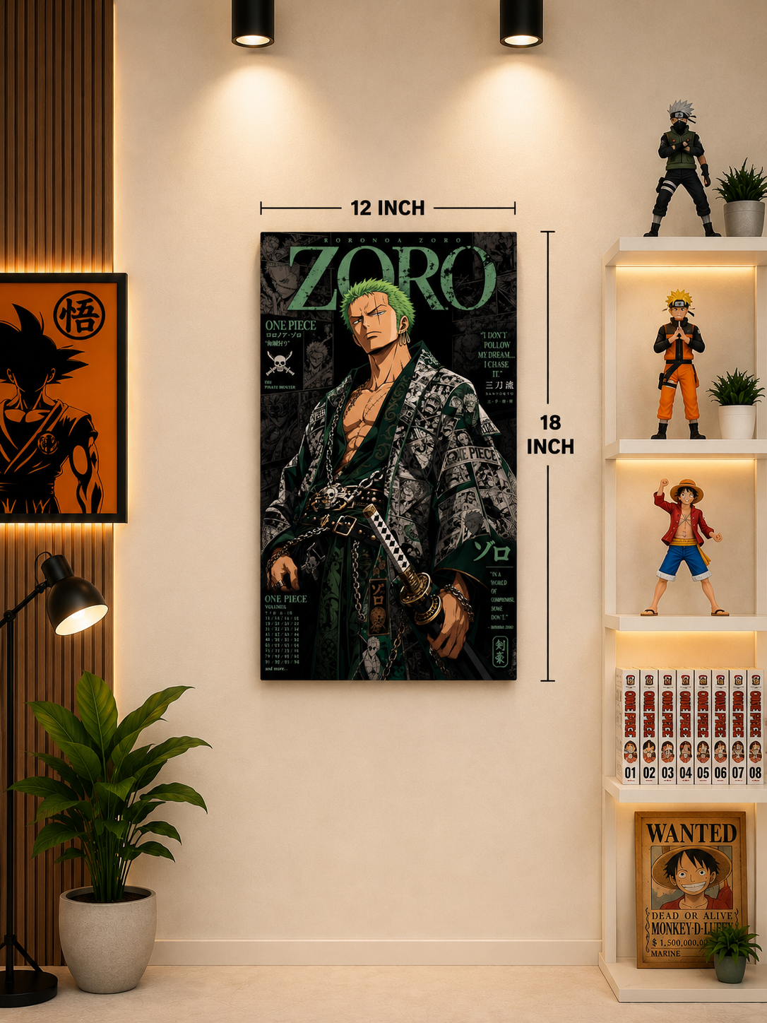 Roronoa Zoro Premium Metal Wall Poster