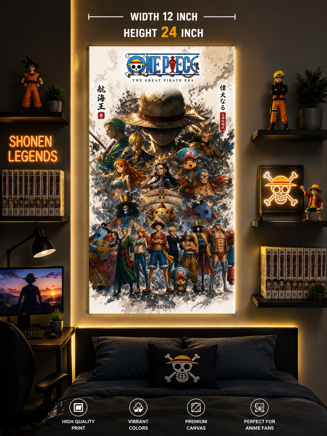 Dream. Explore. Conquer. One Piece Metal Poster