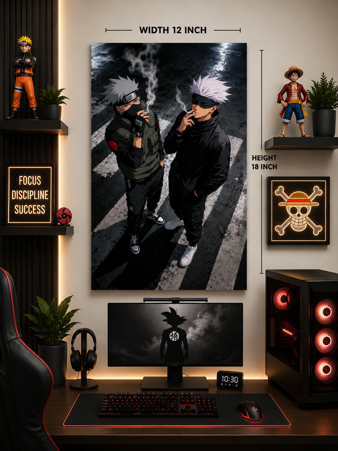 Kakashi & Gojo Satoru Premium Metal Poster