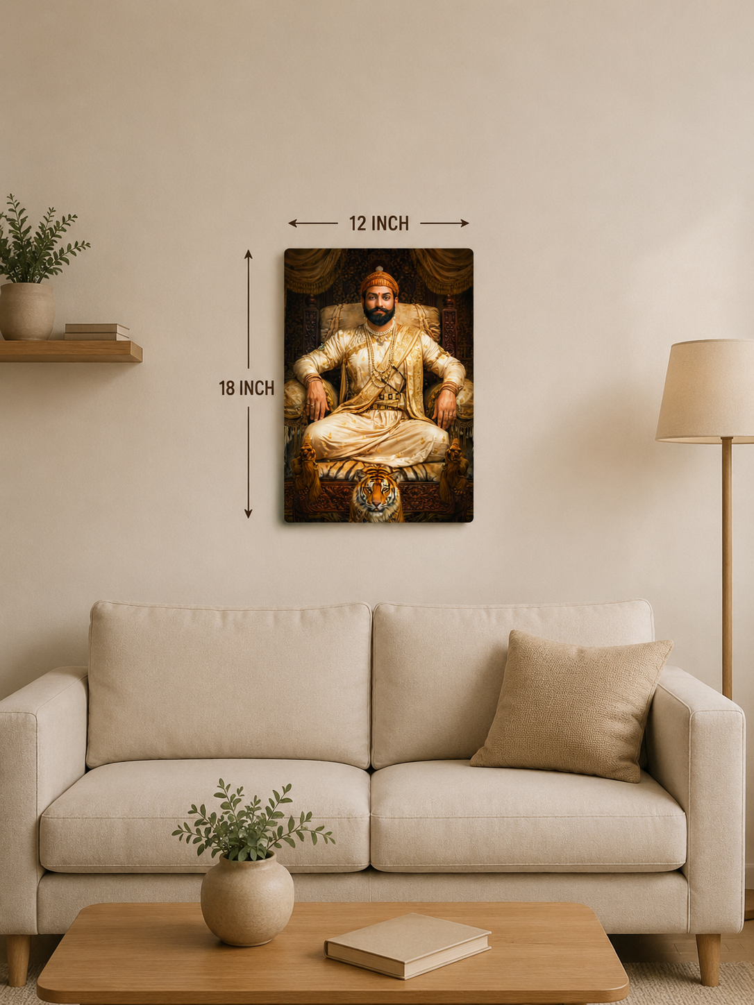 Chhatrapati Shivaji Maharaj Metal Poster | Premium Matte Steel Wall Art | Made in India