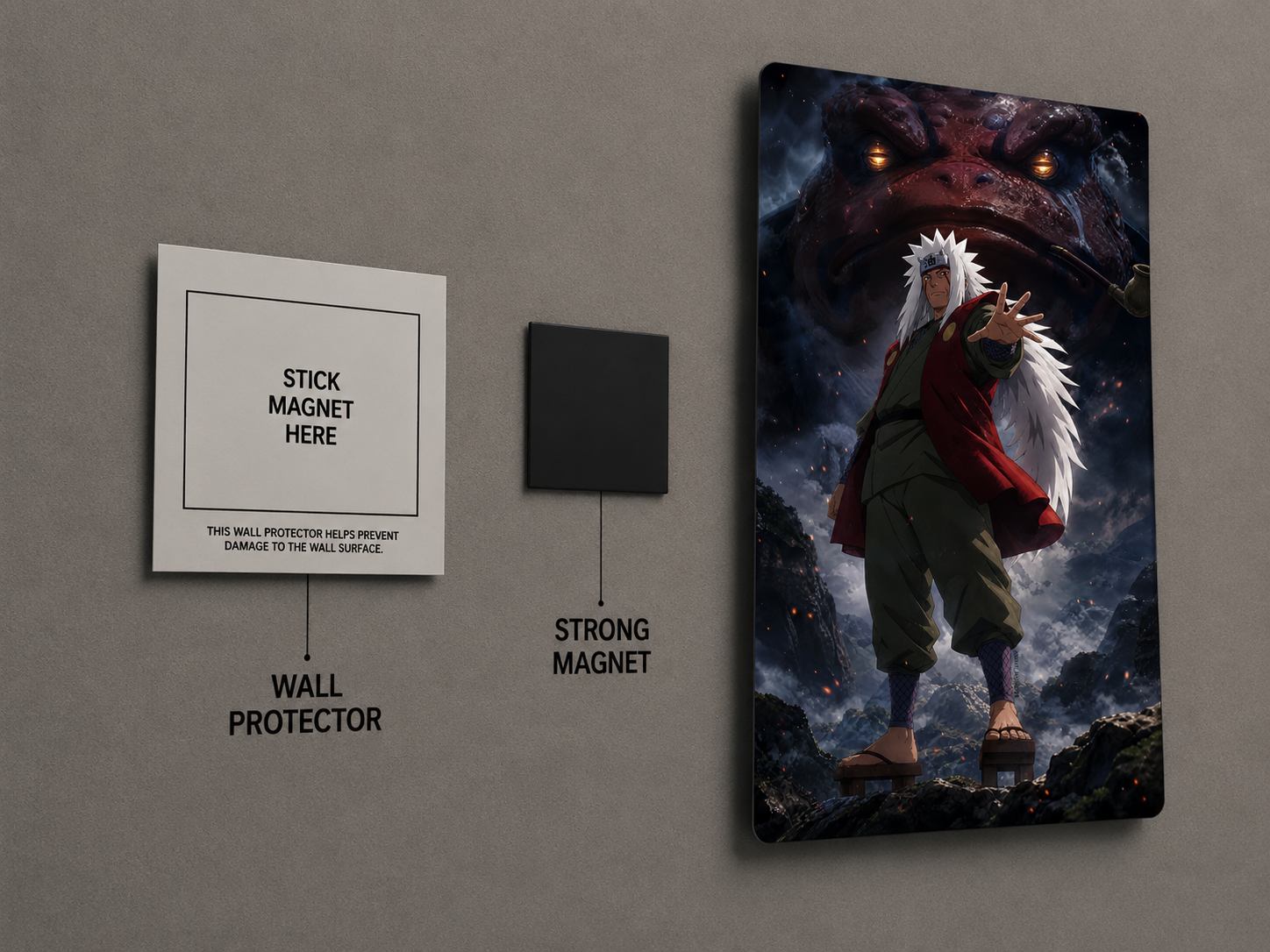 Jiraiya Sensei Premium Metal Wall Poster