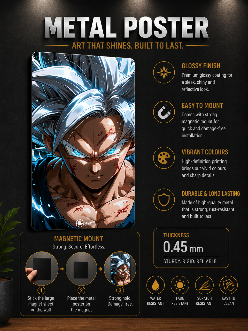 Dragon Ball Premium Metal Wall Poster