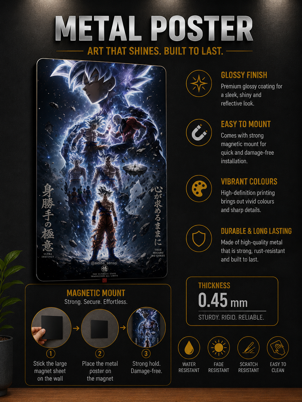 Power Beyond Limits. Goku Metal Poster