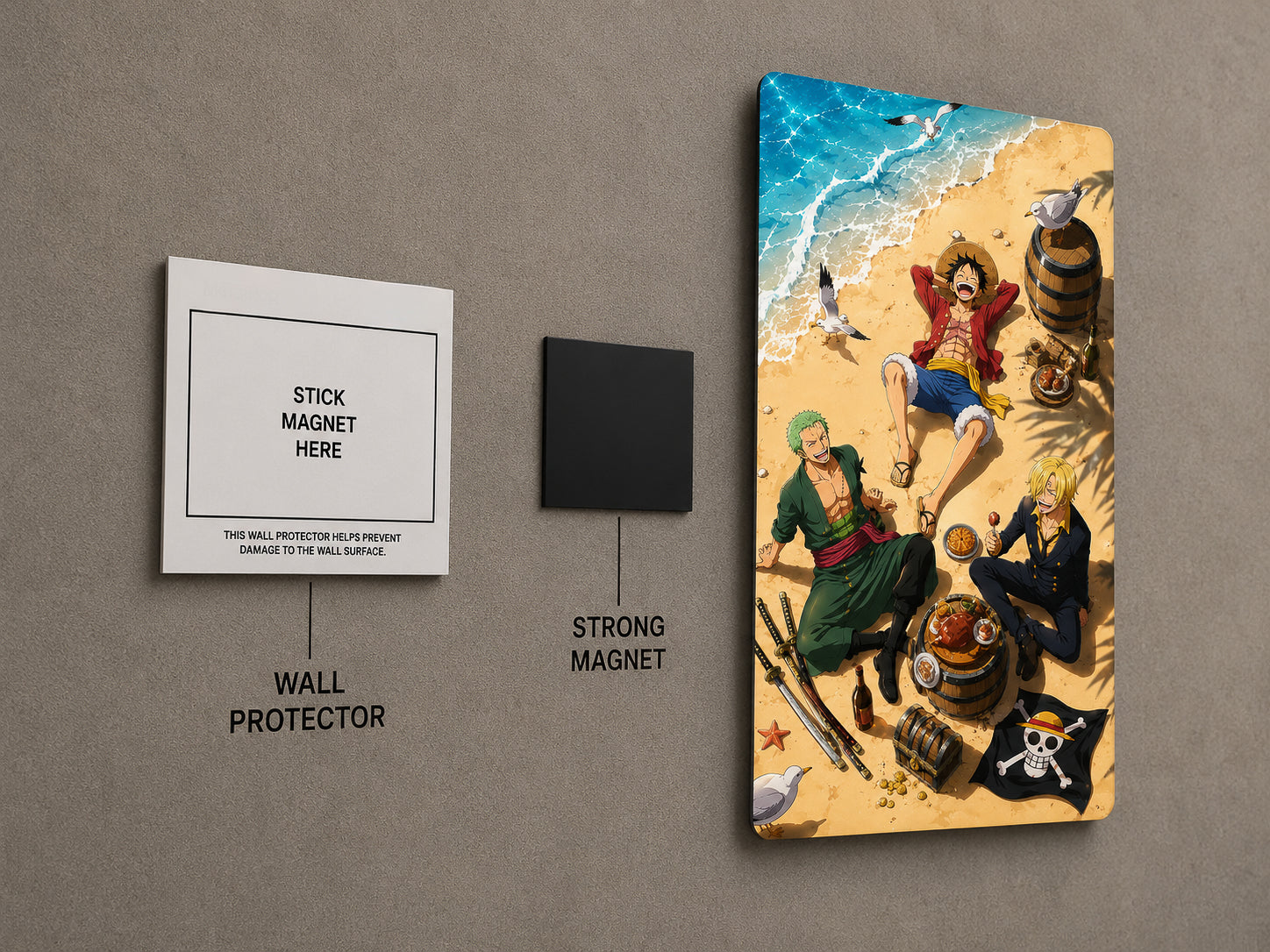 Luffy & Straw Hat Crew Premium Metal Poster