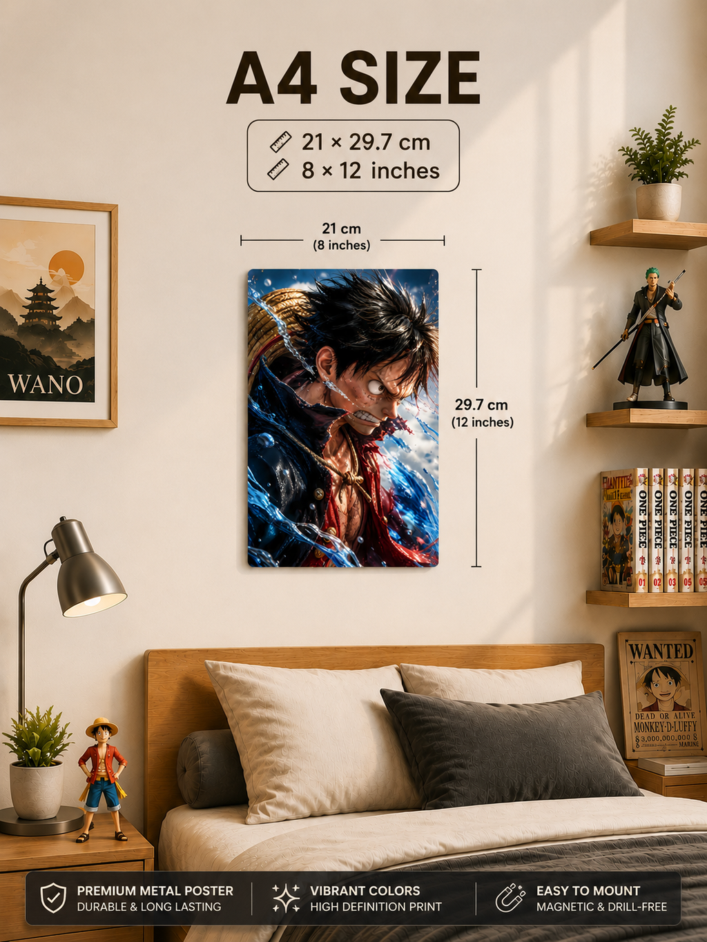 Monkey D. Luffy Premium Metal Wall Art