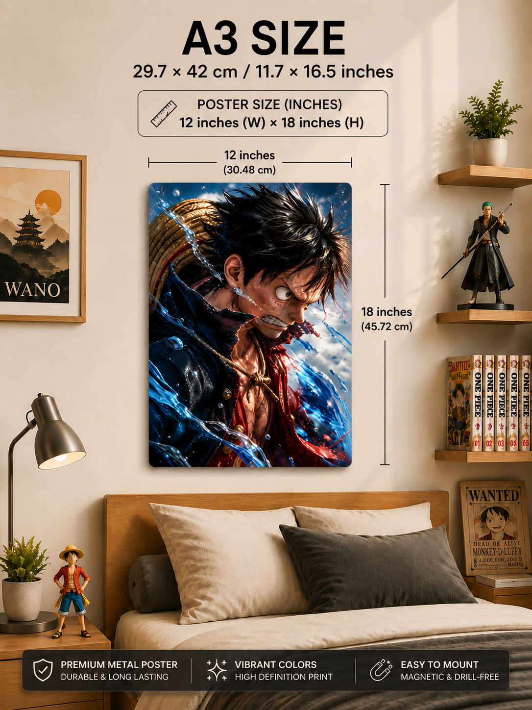 Monkey D. Luffy Premium Metal Wall Art