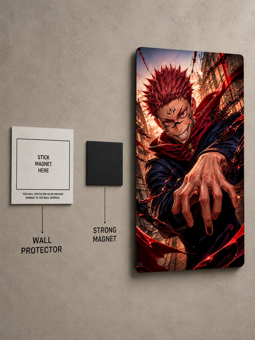 Sukuna Premium Metal Wall Art