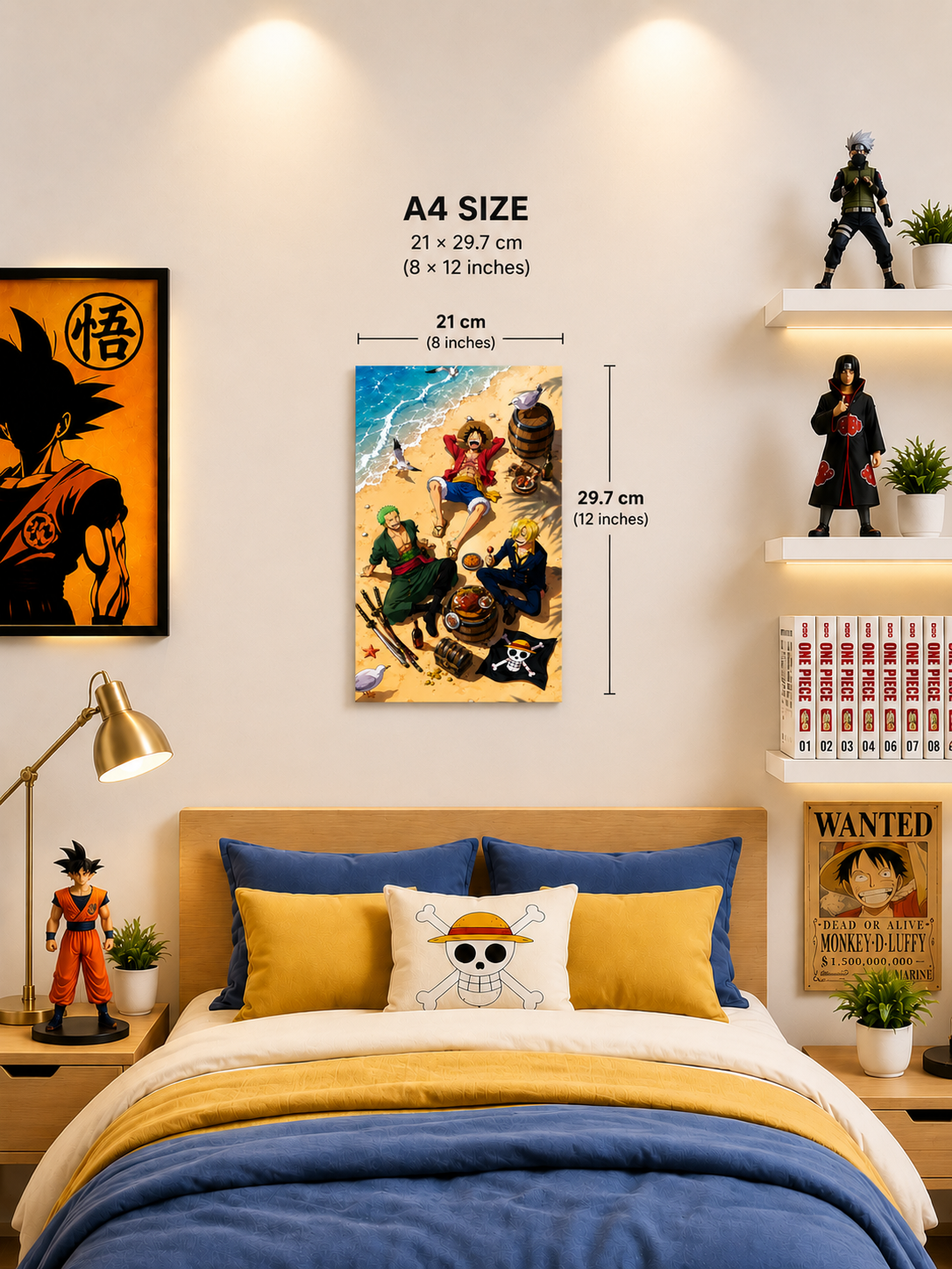 Luffy & Straw Hat Crew Premium Metal Poster