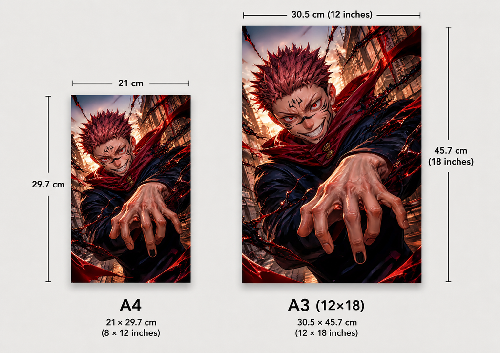 Sukuna Premium Metal Wall Art
