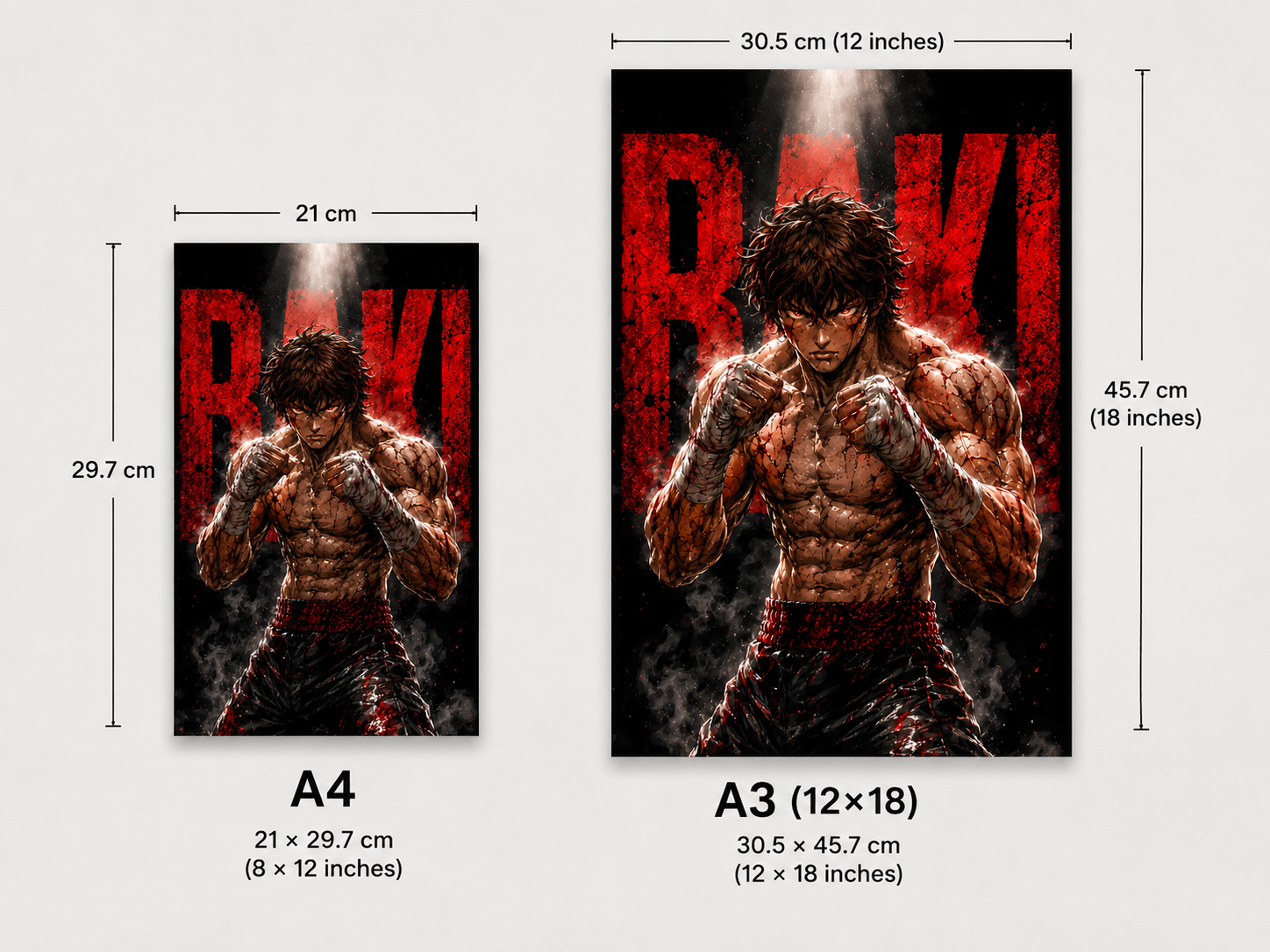 Baki Hanma Premium Metal Wall Poster