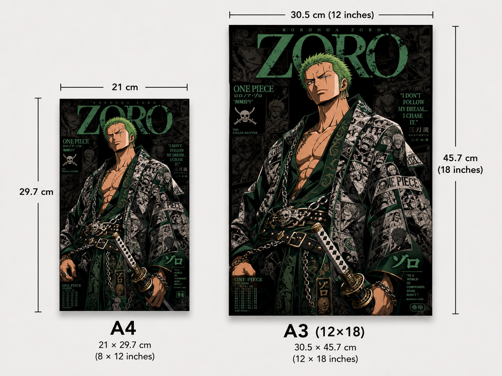 Roronoa Zoro Premium Metal Wall Poster