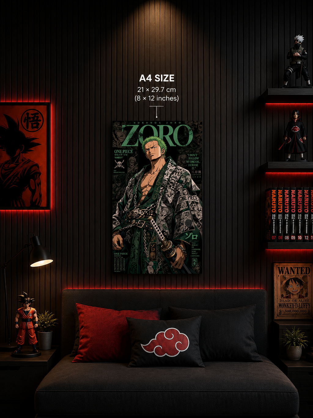 Roronoa Zoro Premium Metal Wall Poster