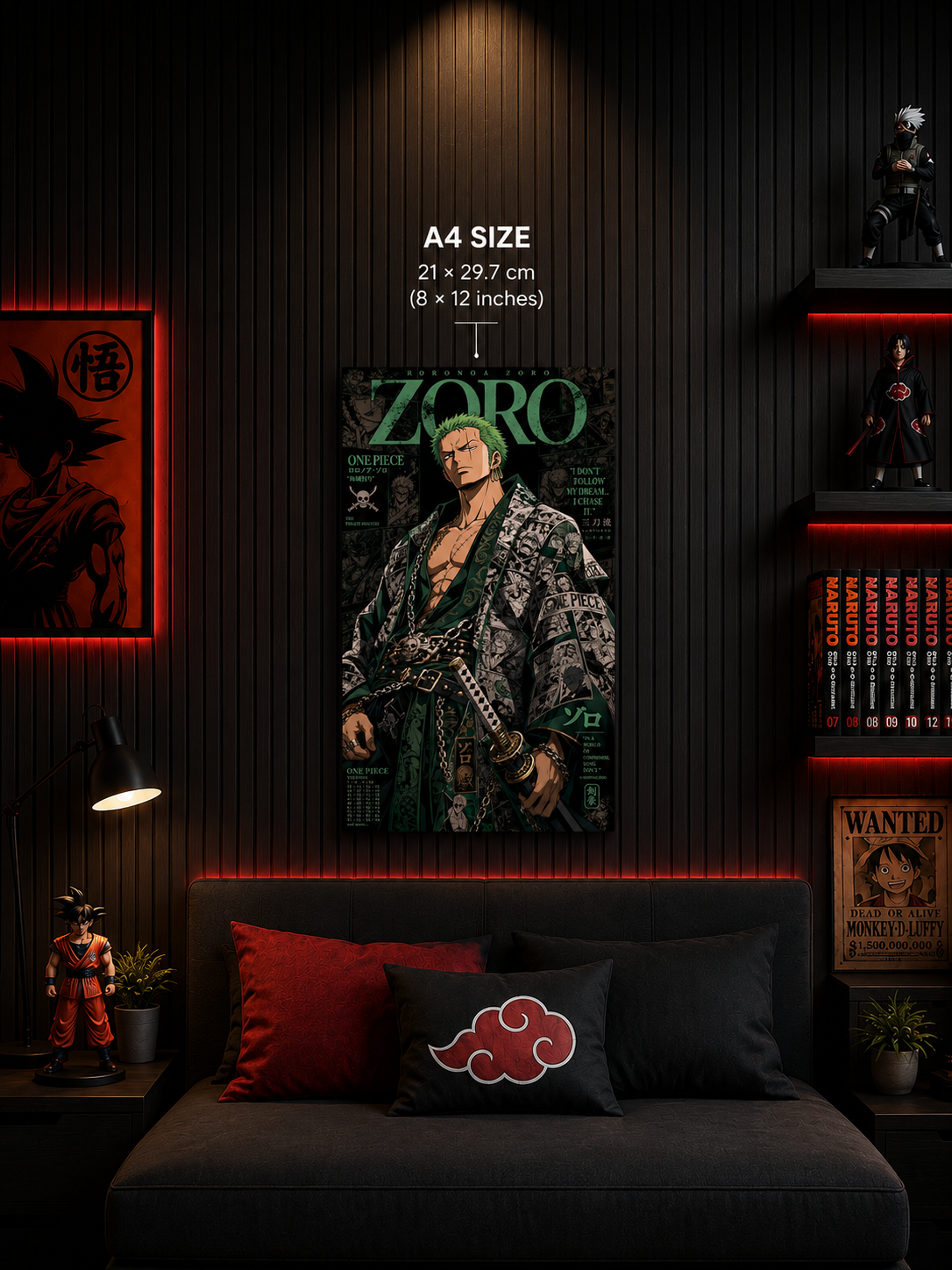 Roronoa Zoro Premium Metal Wall Poster