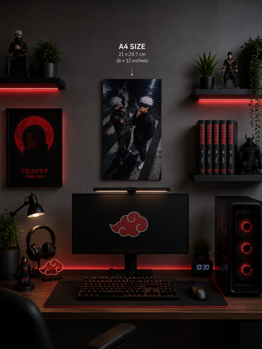 Kakashi & Gojo Satoru Premium Metal Poster