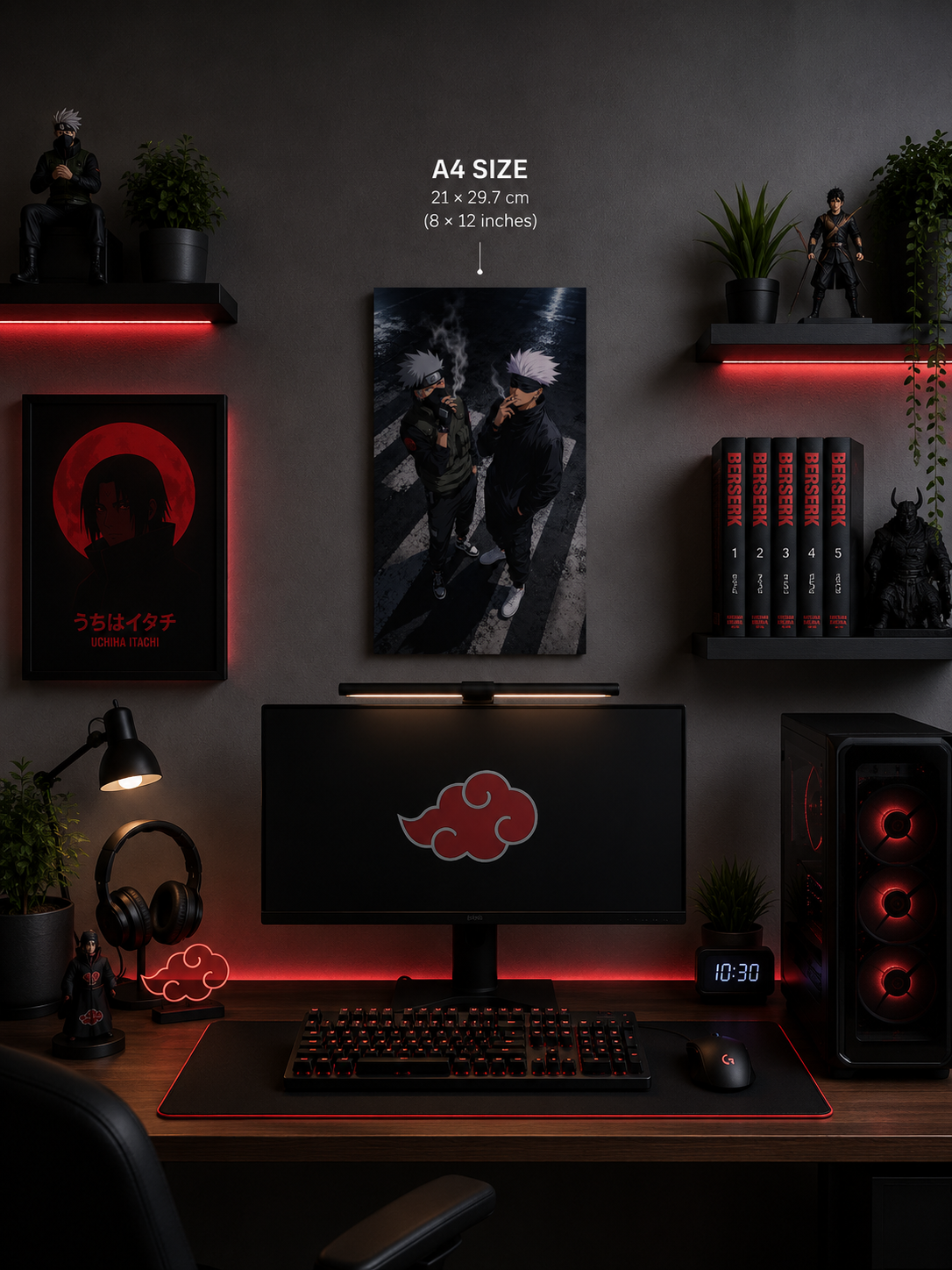 Kakashi & Gojo Satoru Premium Metal Poster