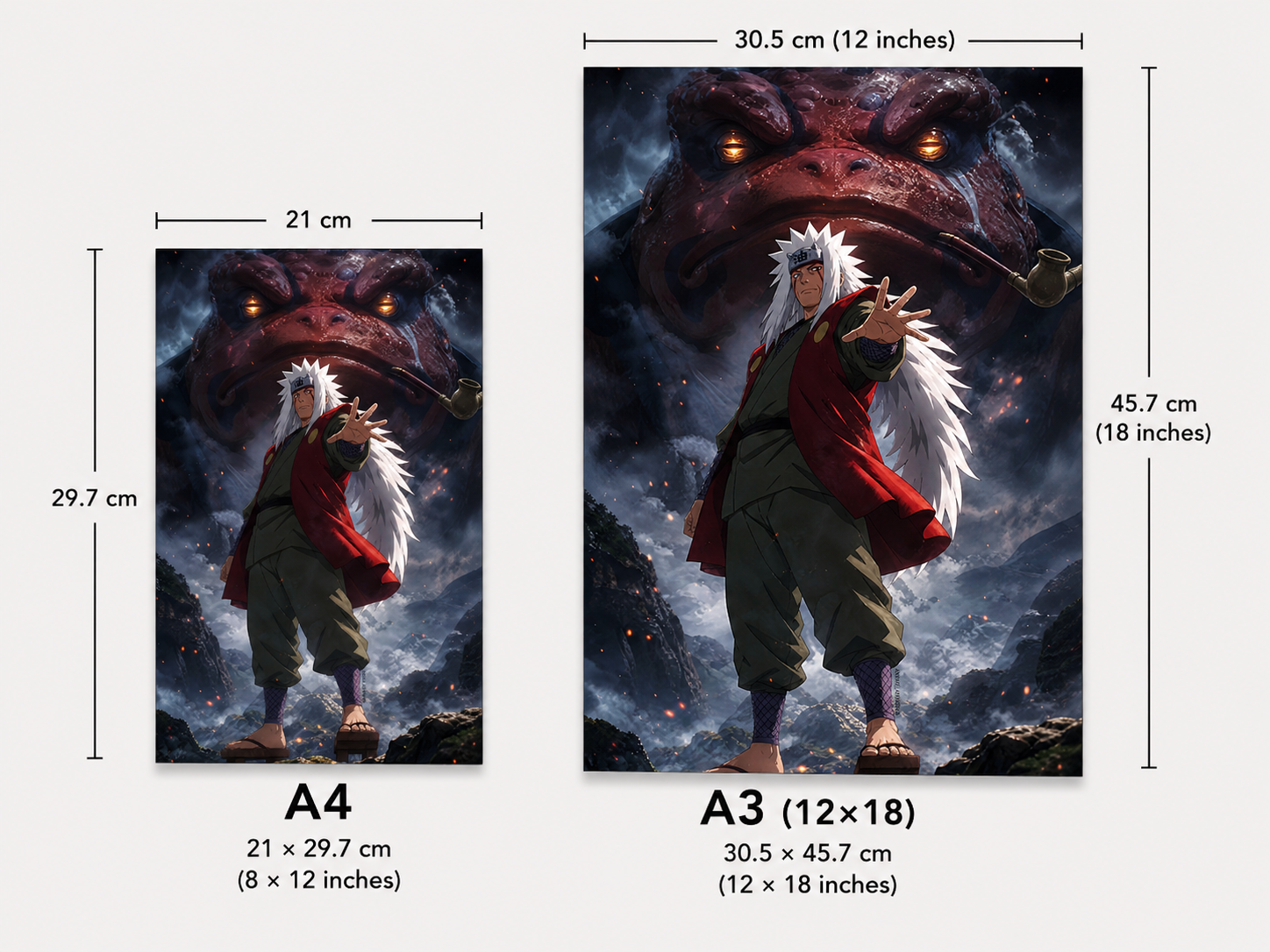 Jiraiya Sensei Premium Metal Wall Poster
